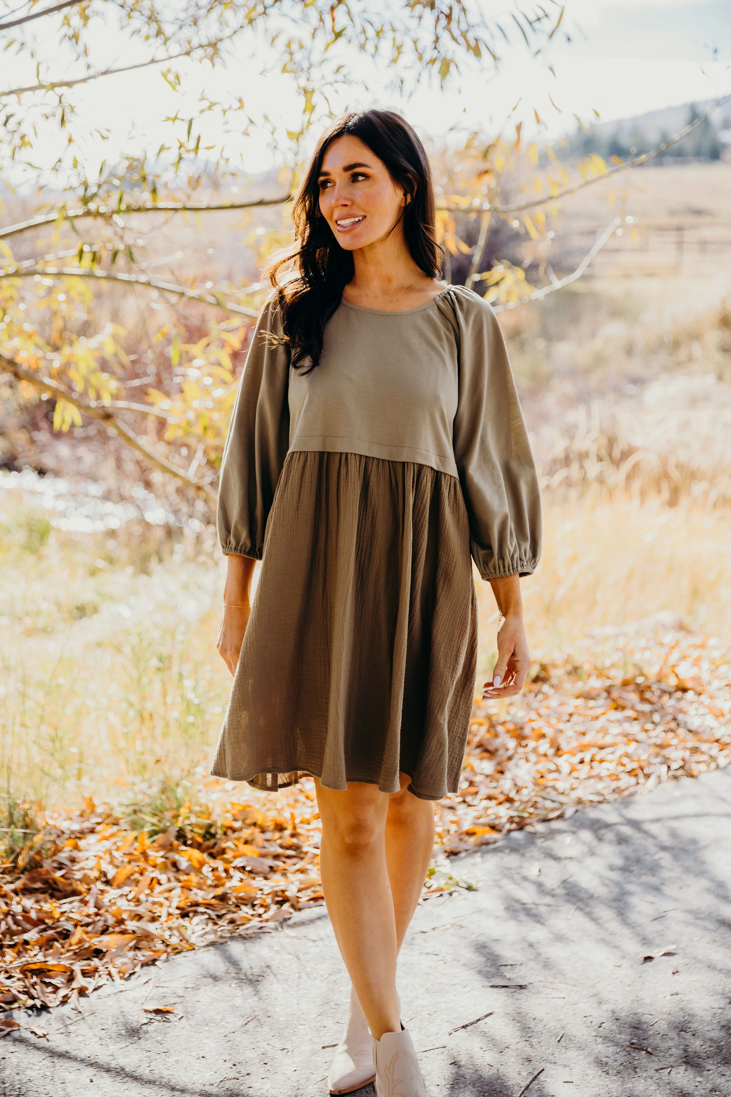 Dawn In Dusty Olive Dress