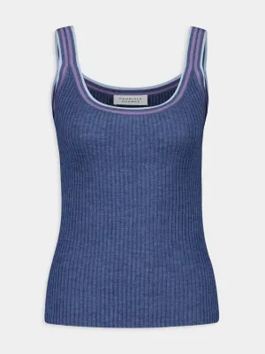 Denim Blue Chen Tank Top