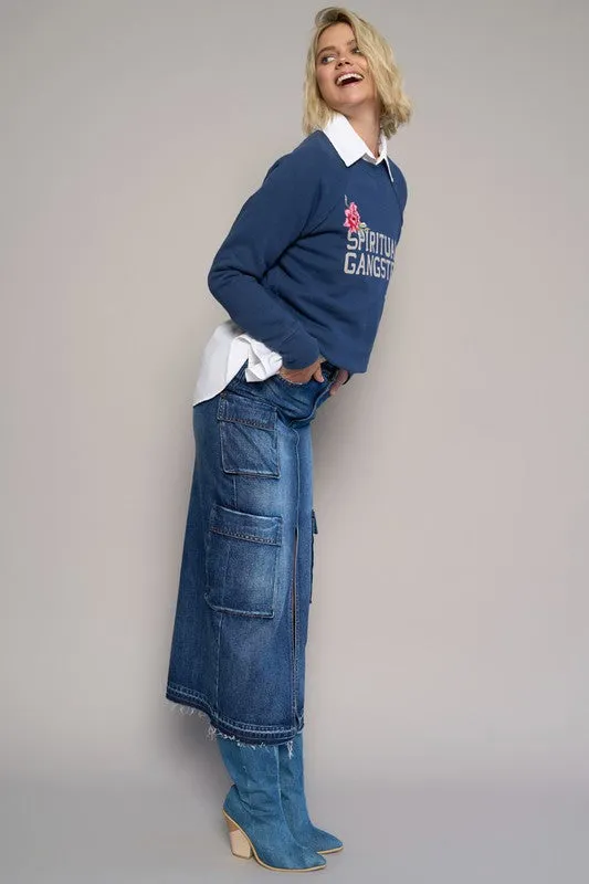 Denim Lab USA CARGO POCKET LONG SKIRT
