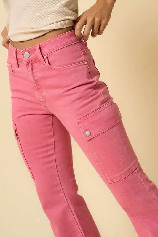 Denim Lab USA COLOR CARGO SLIM BOOT Jeans