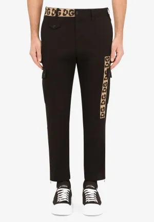 DG Patch Cotton Cargo Pants