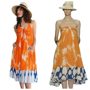 Diane Von Furstenberg Sun Dress Spring 2008 Orange White Blue