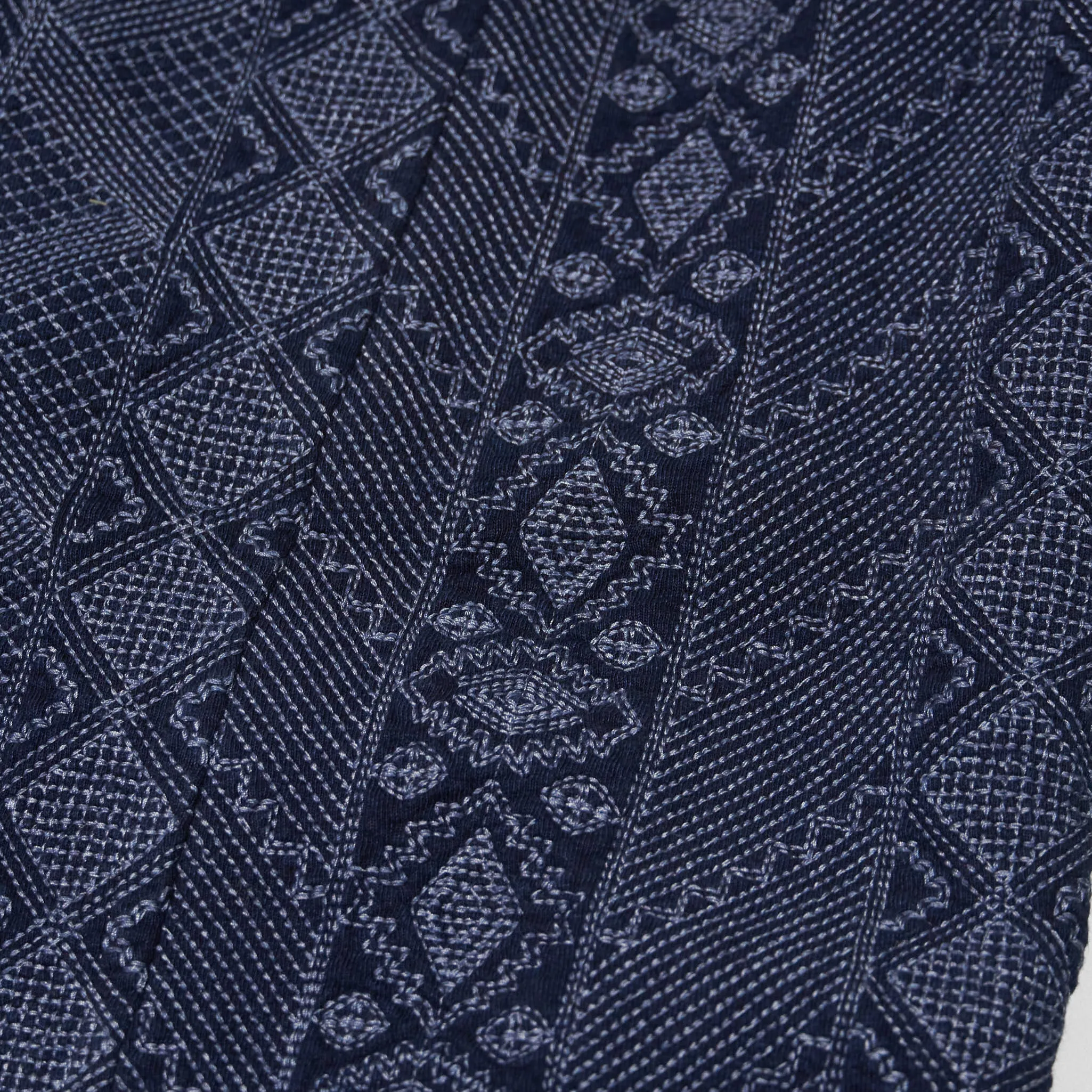 Double RL Ladies Quilted Indigo Cotton Jersey Duster Coat