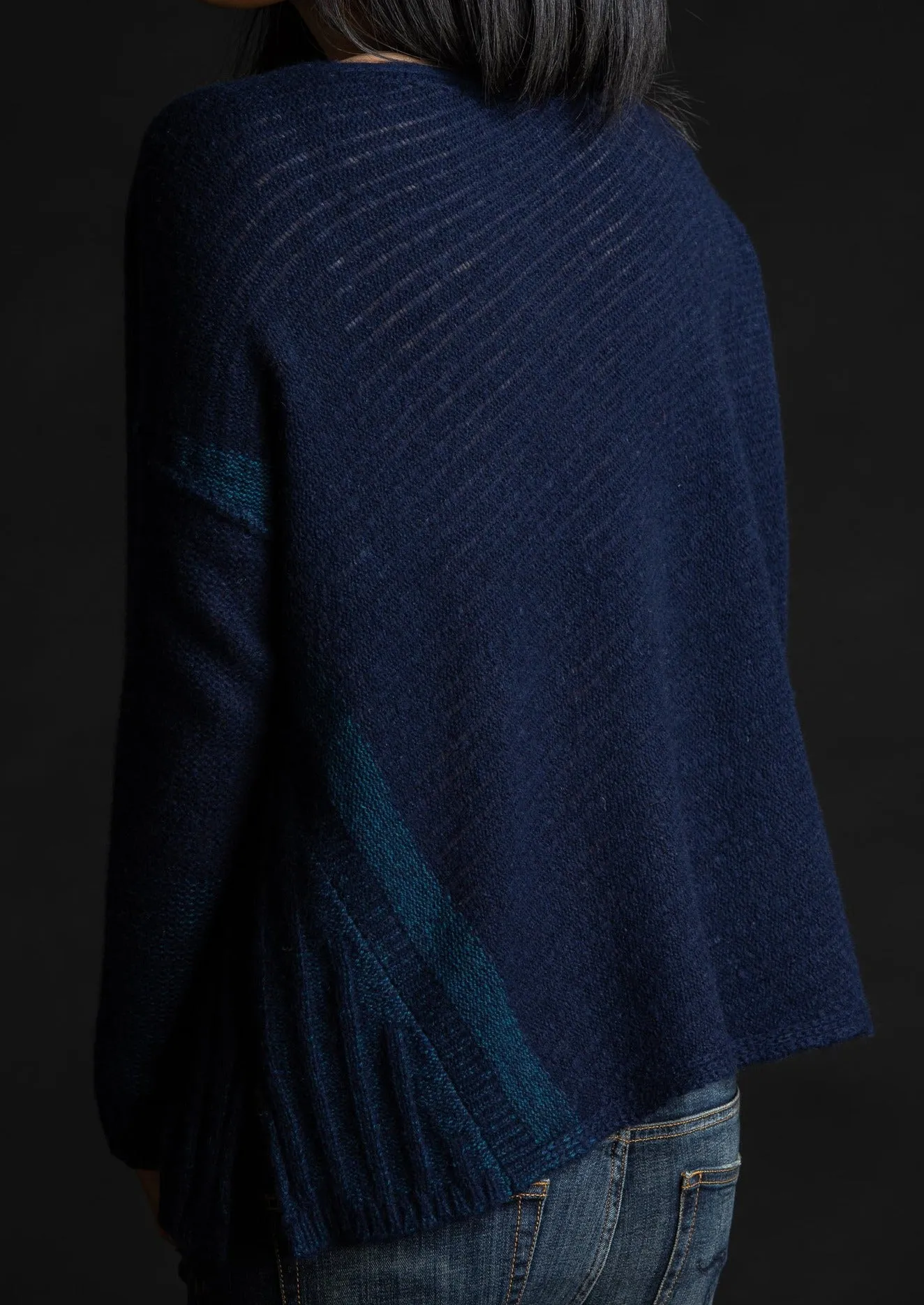 Dreamy Reversible Pullover, Navy Teal