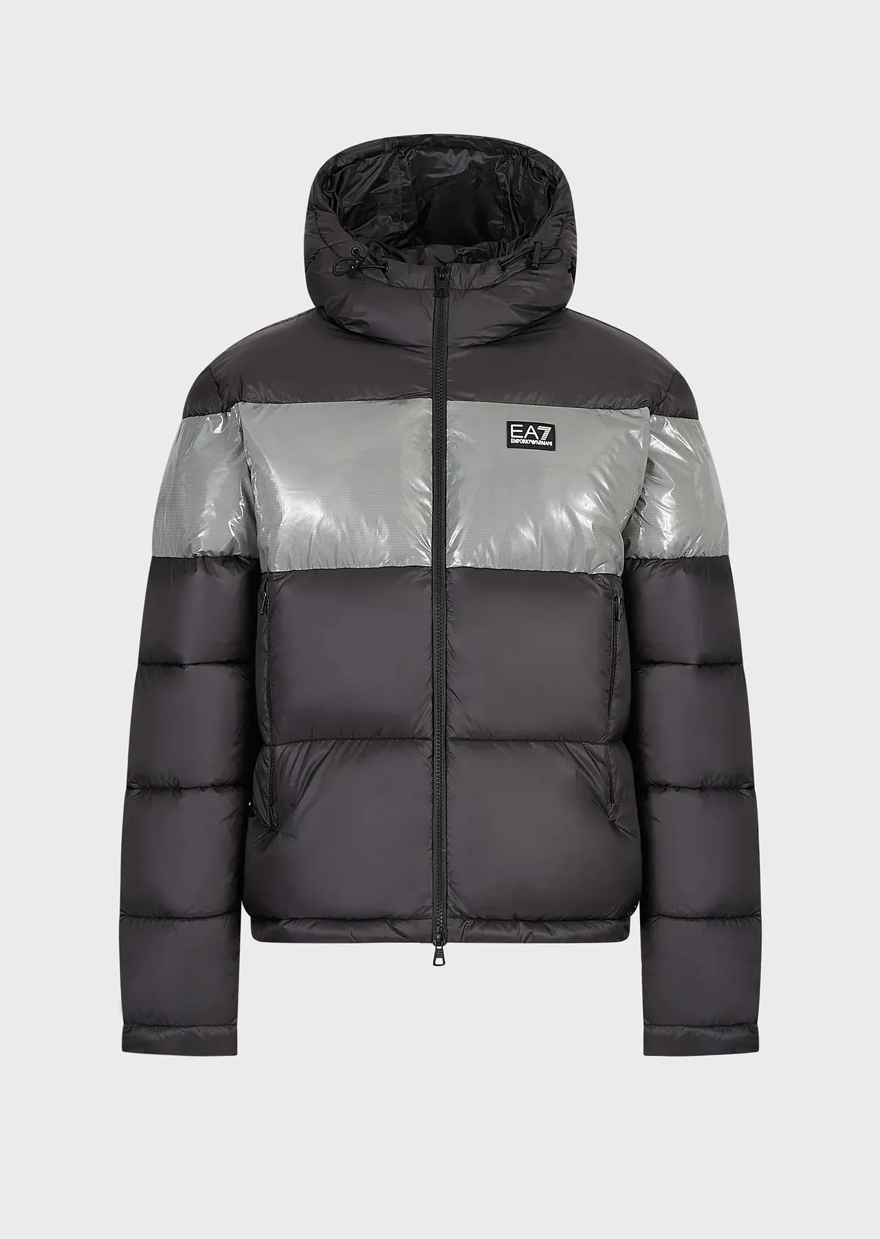 EA7 Emporio Armani 6LPB10 Colour Block Puffer Jacket Black