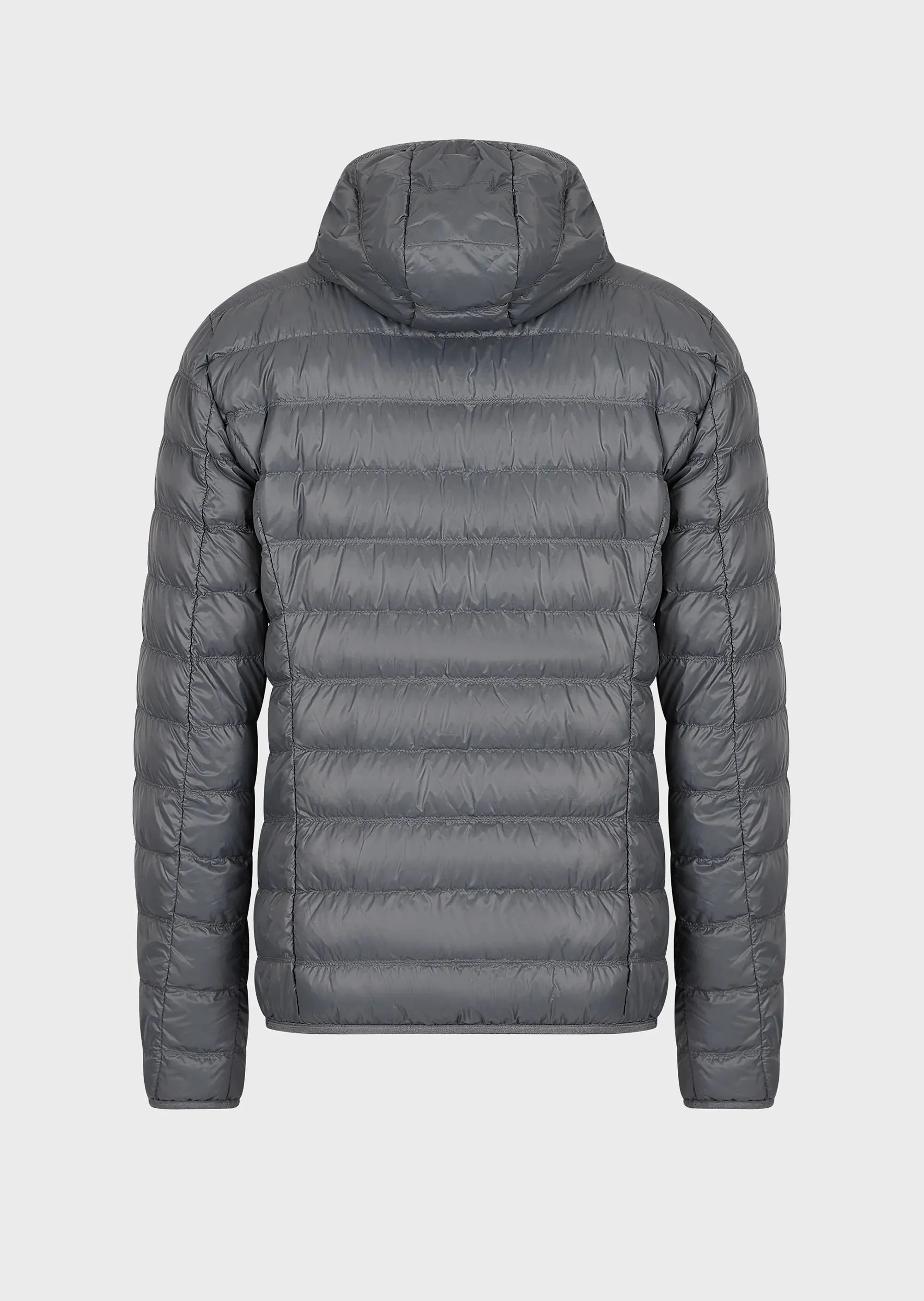 EA7 Emporio Armani 8Npb02 Hooded Down Puffer Jacket Grey