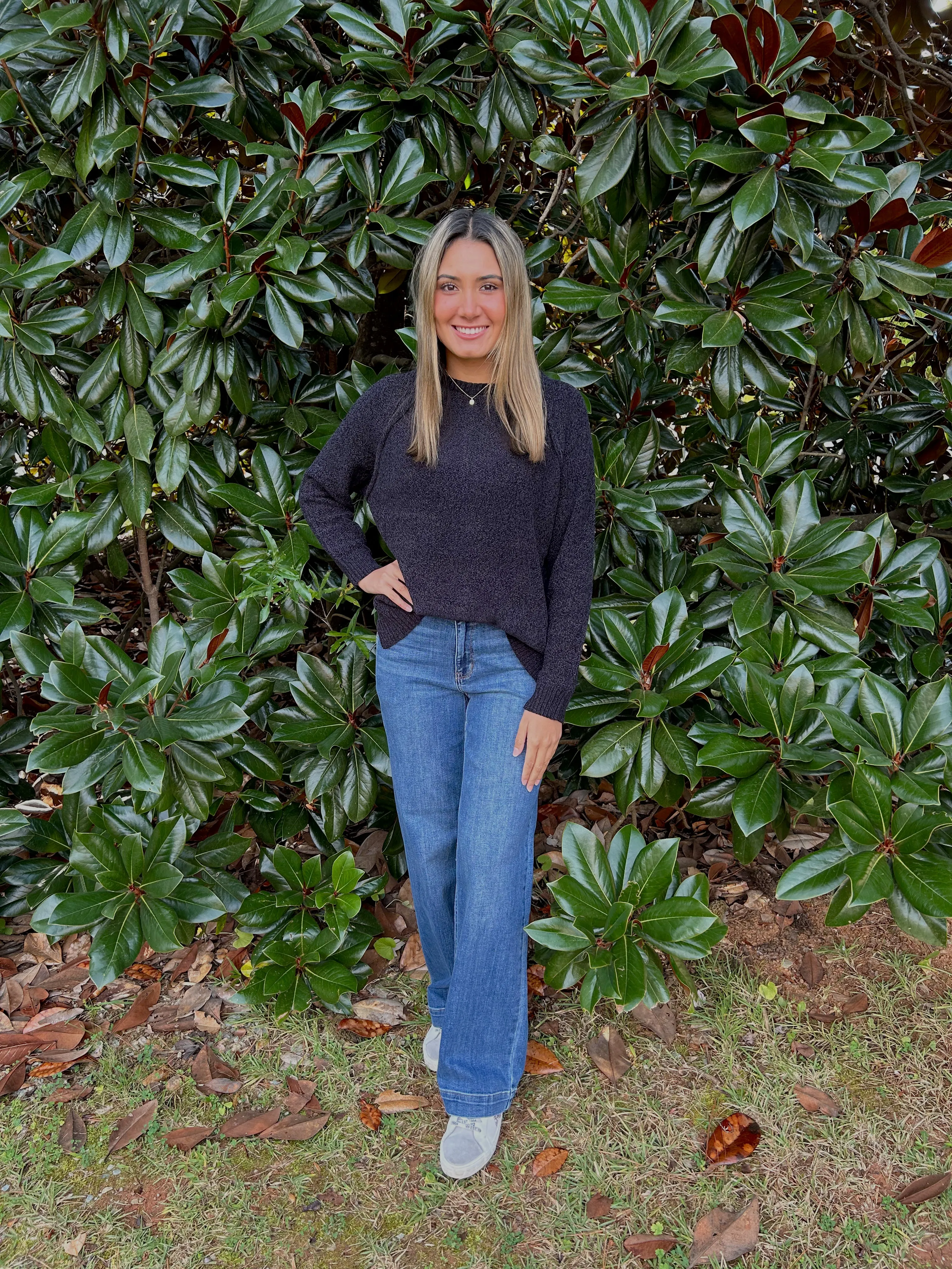 Easy Living Chenille Sweater - Black, Cabernet or Ash Jade