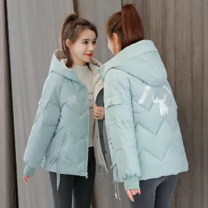 Easy-to-Clean Full-Zip Raincoat Puffer Jacket for Women