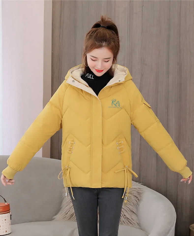Easy-to-Clean Full-Zip Raincoat Puffer Jacket for Women