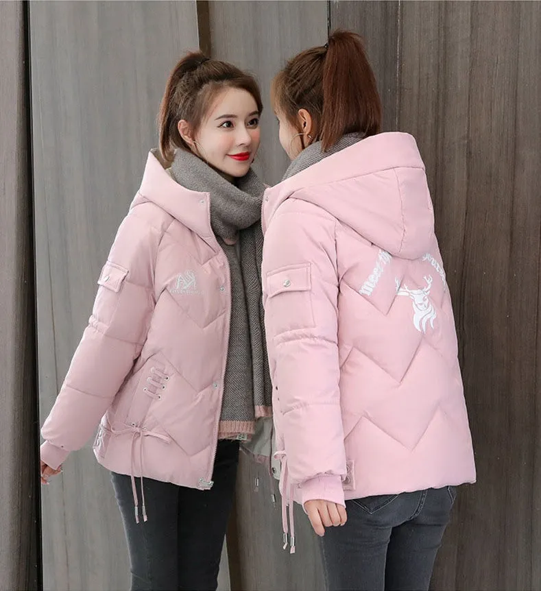 Easy-to-Clean Full-Zip Raincoat Puffer Jacket for Women
