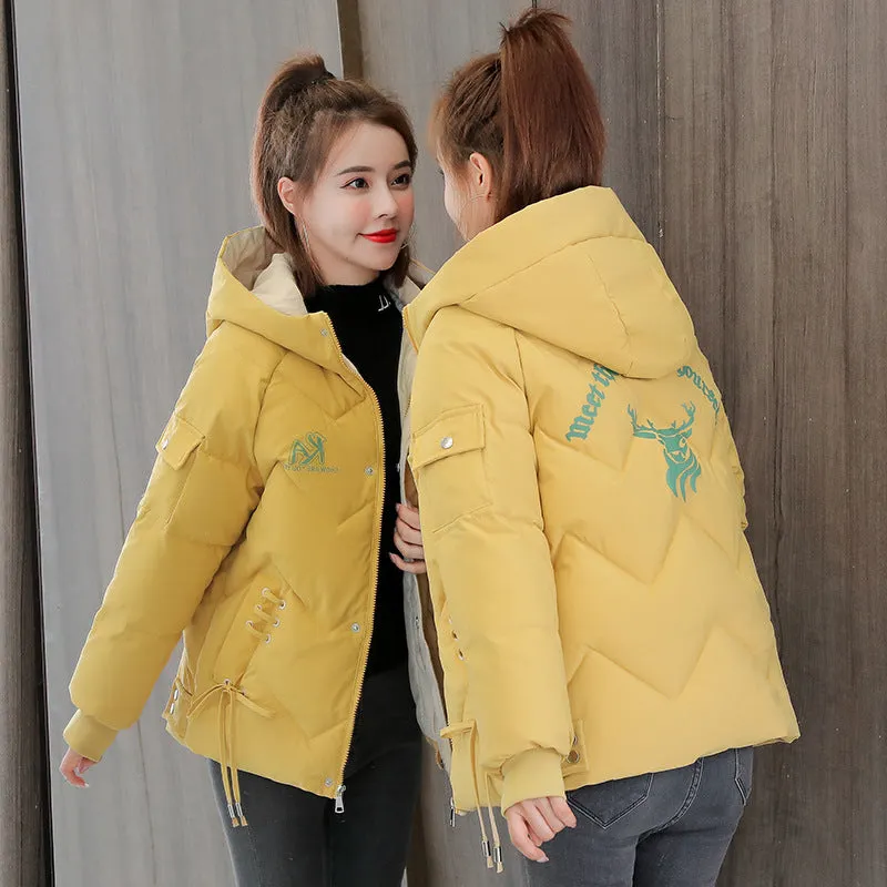 Easy-to-Clean Full-Zip Raincoat Puffer Jacket for Women