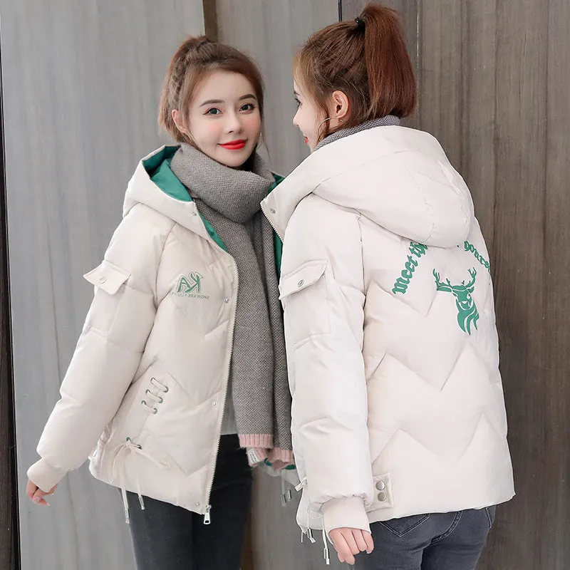 Easy-to-Clean Full-Zip Raincoat Puffer Jacket for Women