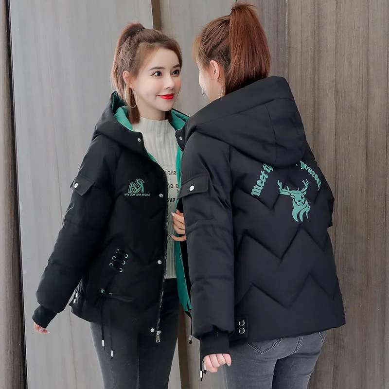 Easy-to-Clean Full-Zip Raincoat Puffer Jacket for Women