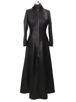 Eclipse Noir Women's Mystique Leather Trench Coat