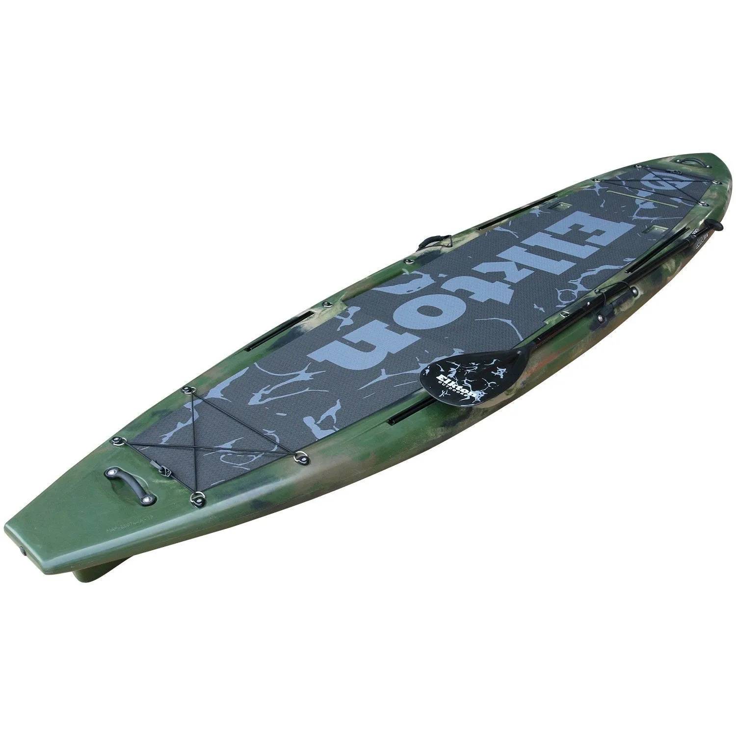 Elkton Outdoors 12’ Hybrid IBIS Pro Stand-Up Fishing Paddleboard, Includes 2 Scotty, 2 Bungie, and 5 Multi-use Track Mounts