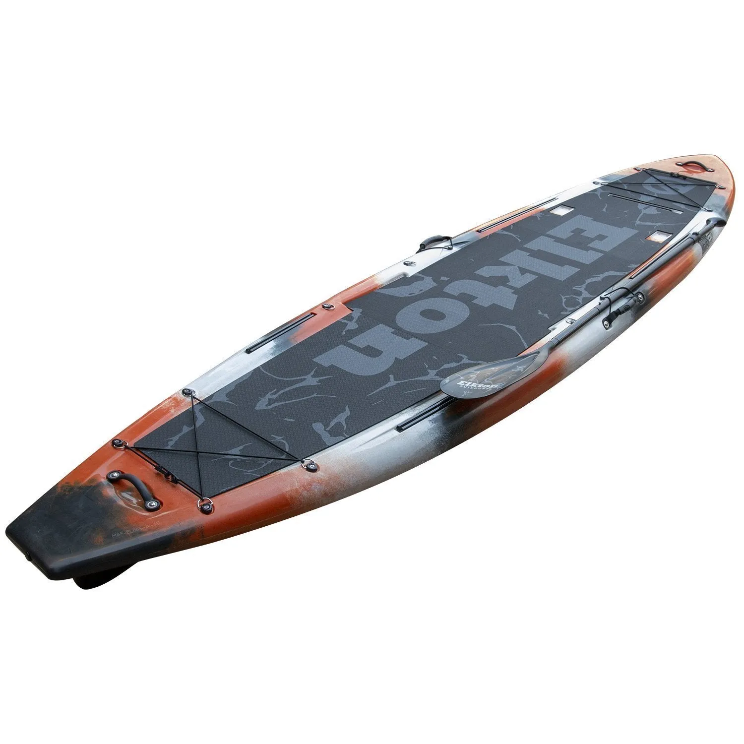 Elkton Outdoors 12’ Hybrid IBIS Pro Stand-Up Fishing Paddleboard, Includes 2 Scotty, 2 Bungie, and 5 Multi-use Track Mounts