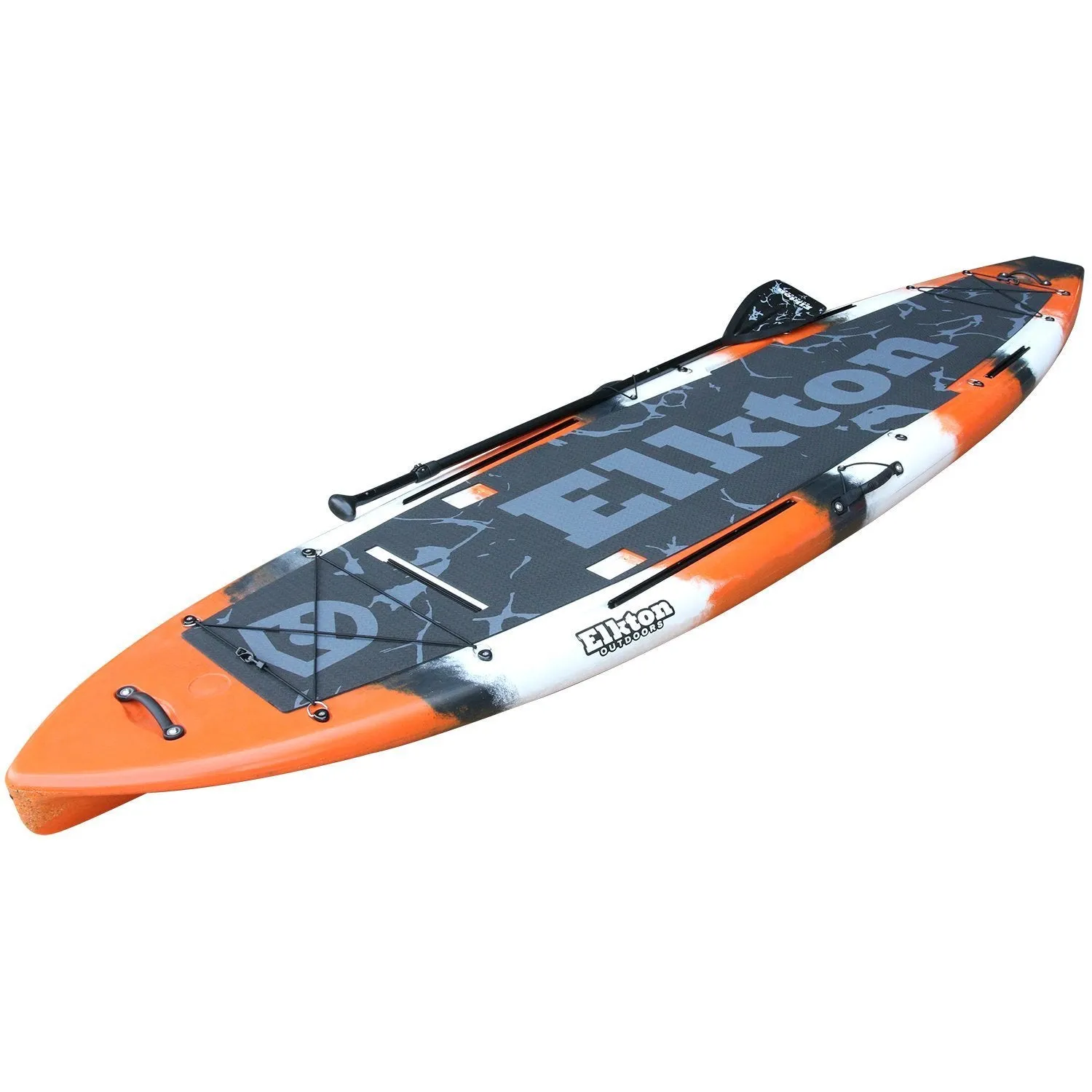 Elkton Outdoors 12’ Hybrid IBIS Pro Stand-Up Fishing Paddleboard, Includes 2 Scotty, 2 Bungie, and 5 Multi-use Track Mounts