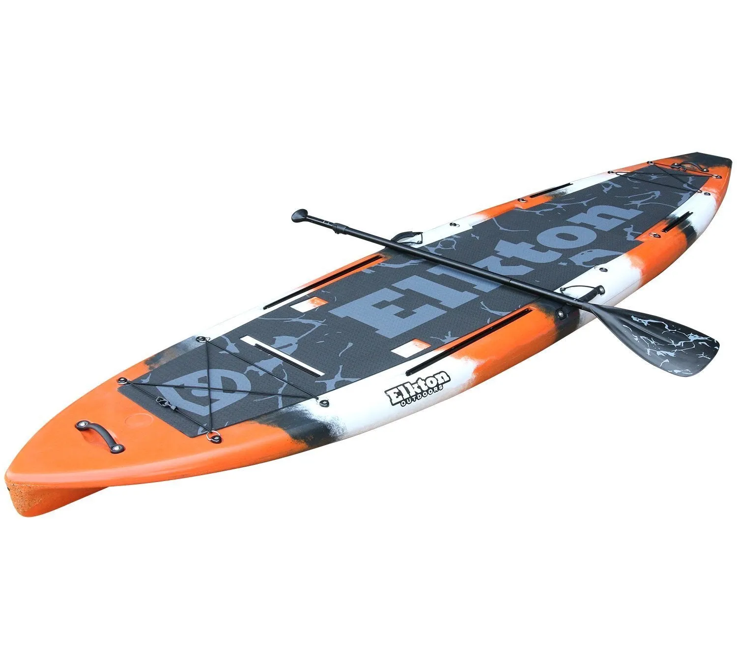 Elkton Outdoors 12’ Hybrid IBIS Pro Stand-Up Fishing Paddleboard, Includes 2 Scotty, 2 Bungie, and 5 Multi-use Track Mounts