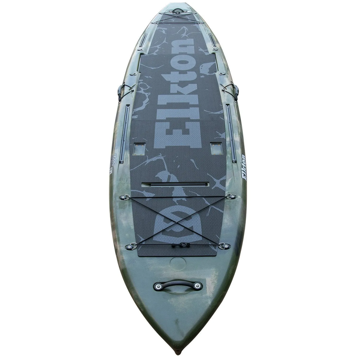 Elkton Outdoors 12’ Hybrid IBIS Pro Stand-Up Fishing Paddleboard, Includes 2 Scotty, 2 Bungie, and 5 Multi-use Track Mounts
