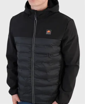 Ellesse Lorato Quilted Softshell Hybrid Jacket Black