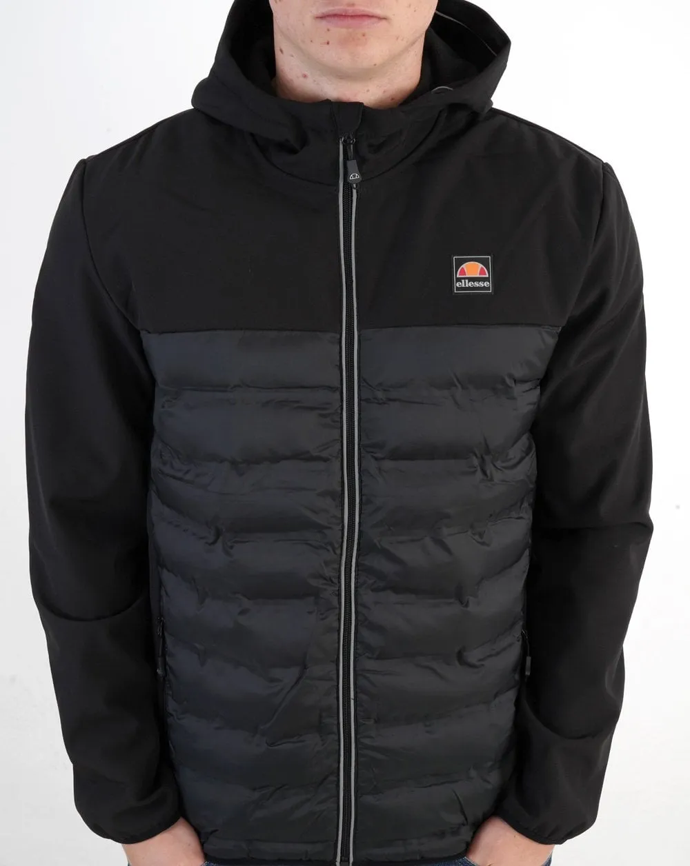 Ellesse Lorato Quilted Softshell Hybrid Jacket Black