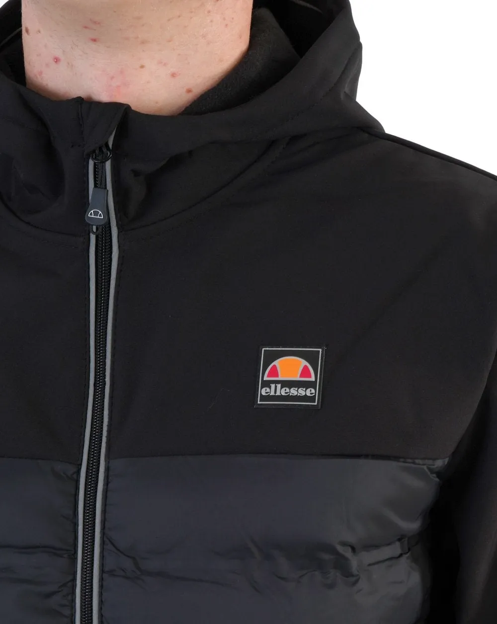 Ellesse Lorato Quilted Softshell Hybrid Jacket Black