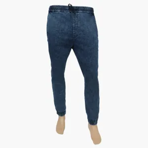 Eminent Men's Knitted Denim Chino Pants - Light Blue