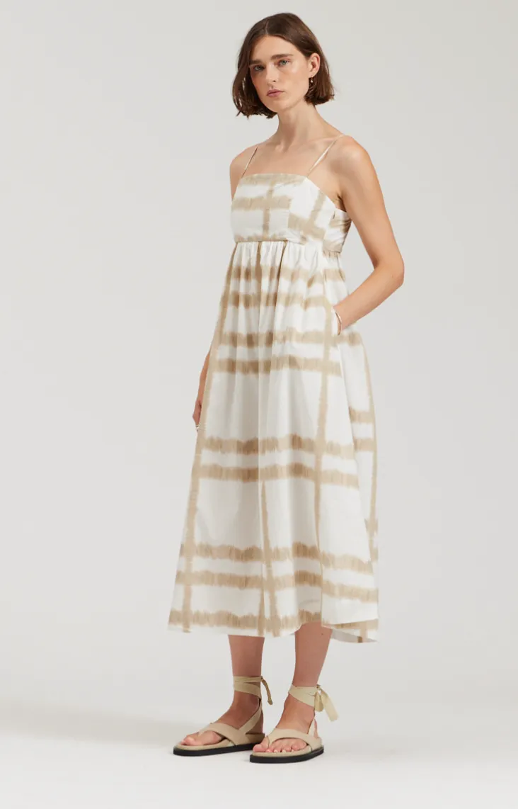 Empire Waist Cotton Print Dress