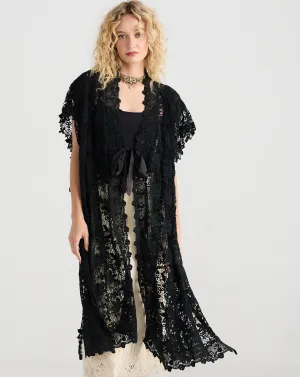 Empress lace Duster. Ebony