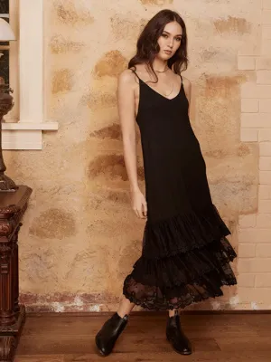 evangeline slip | black