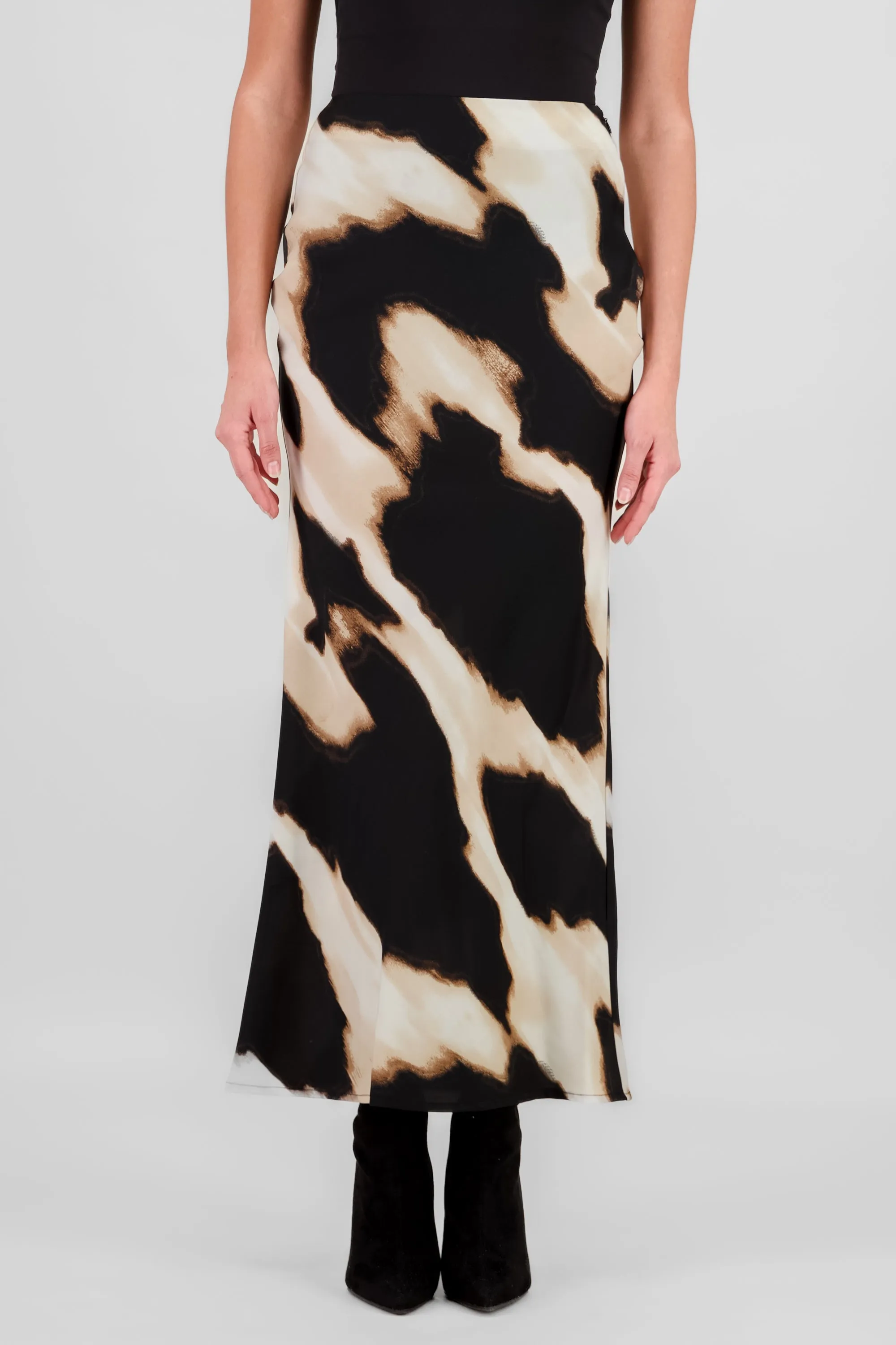 Falda maxi satin estampada Hypsters
