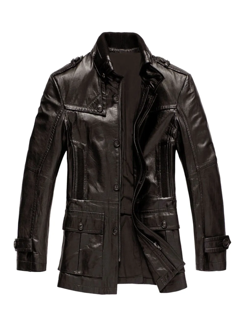 Fashionable Hippie Leather Coat for Men