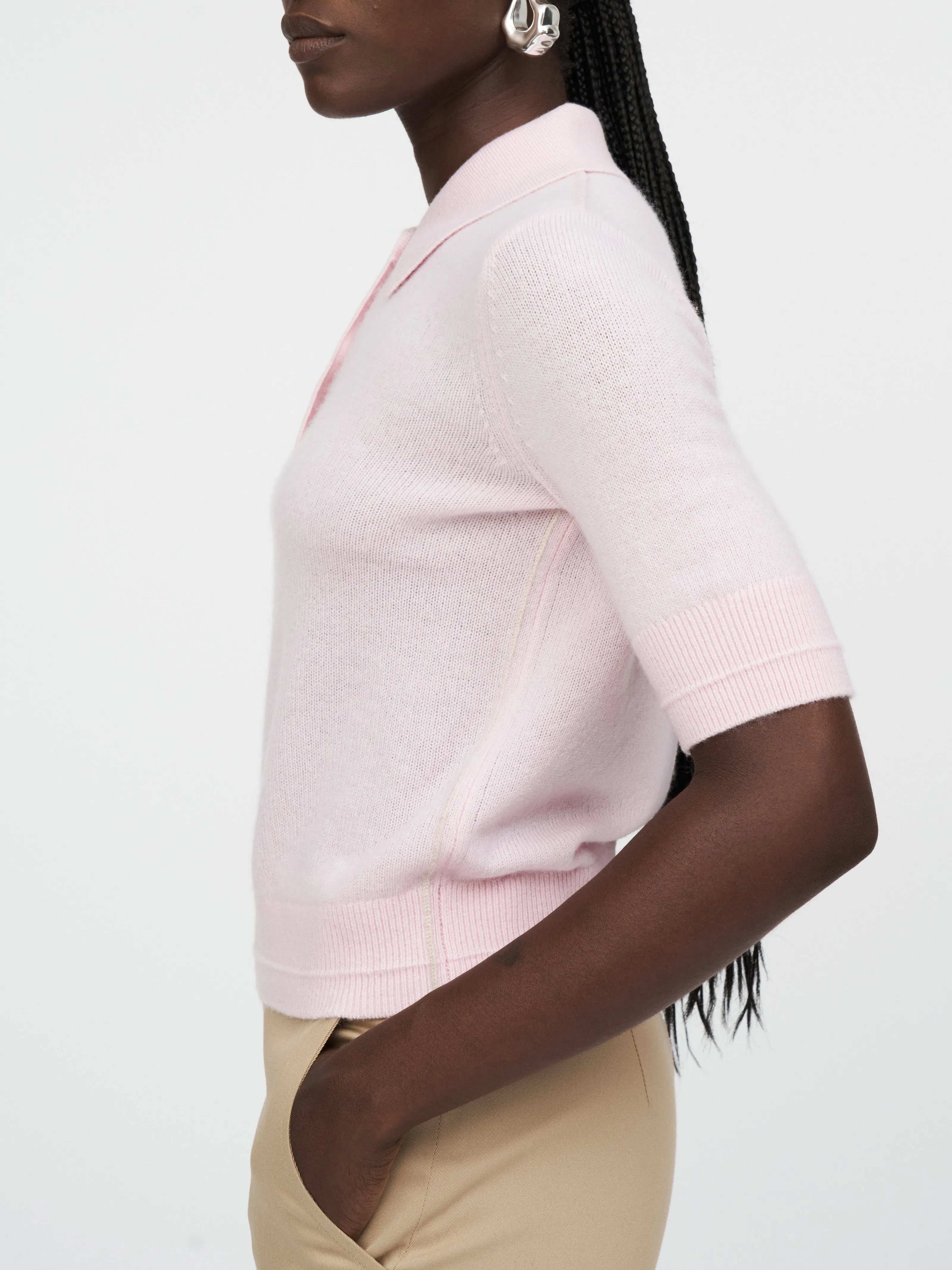 Featherweight Polo in Whisper Pink