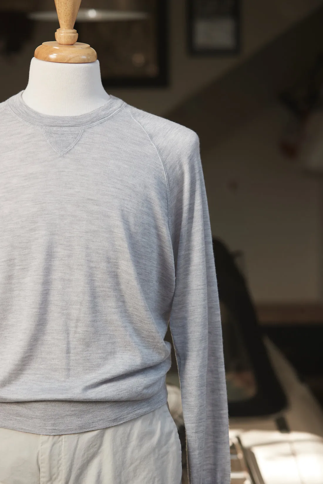 Fine Gauge Raglan Crewneck