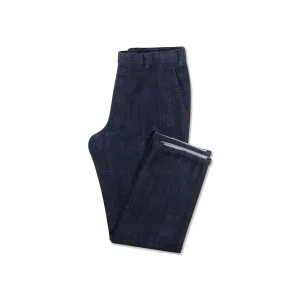 Flat front Trouser in Indigo Denim