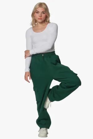 Fleece Lined Cargo Sweat Jogger Pants