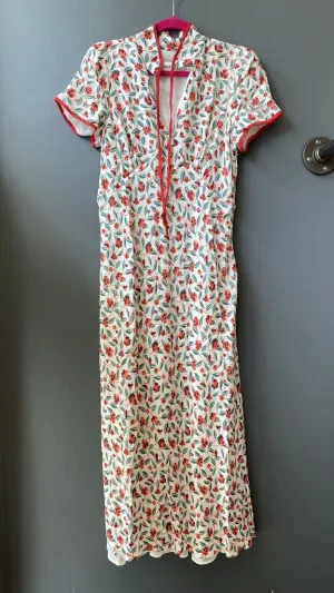 Floral Chiffon Midi Slip Dress