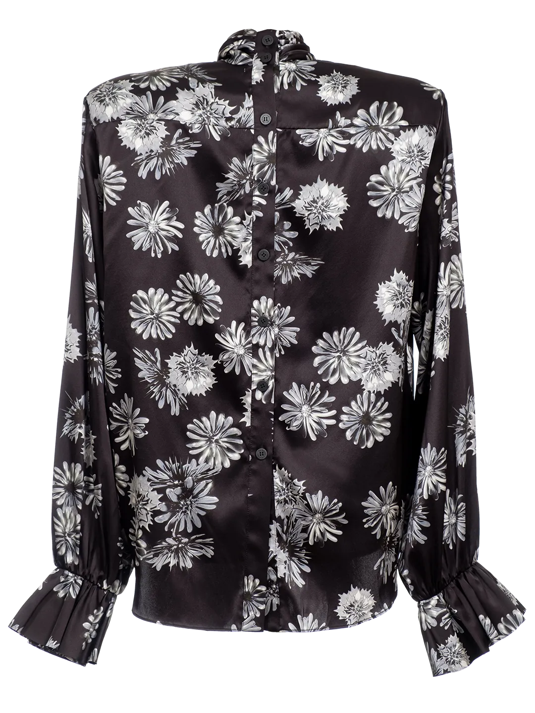 Floral Print Pussy Bow Blouse