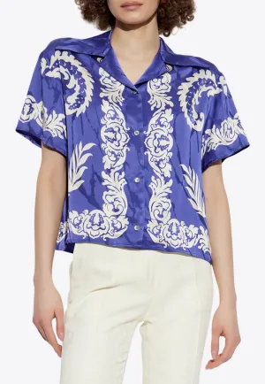 Floral Print Satin Shirt