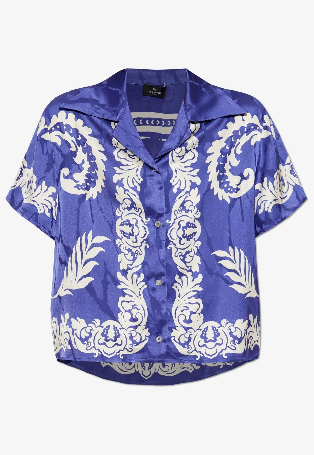 Floral Print Satin Shirt