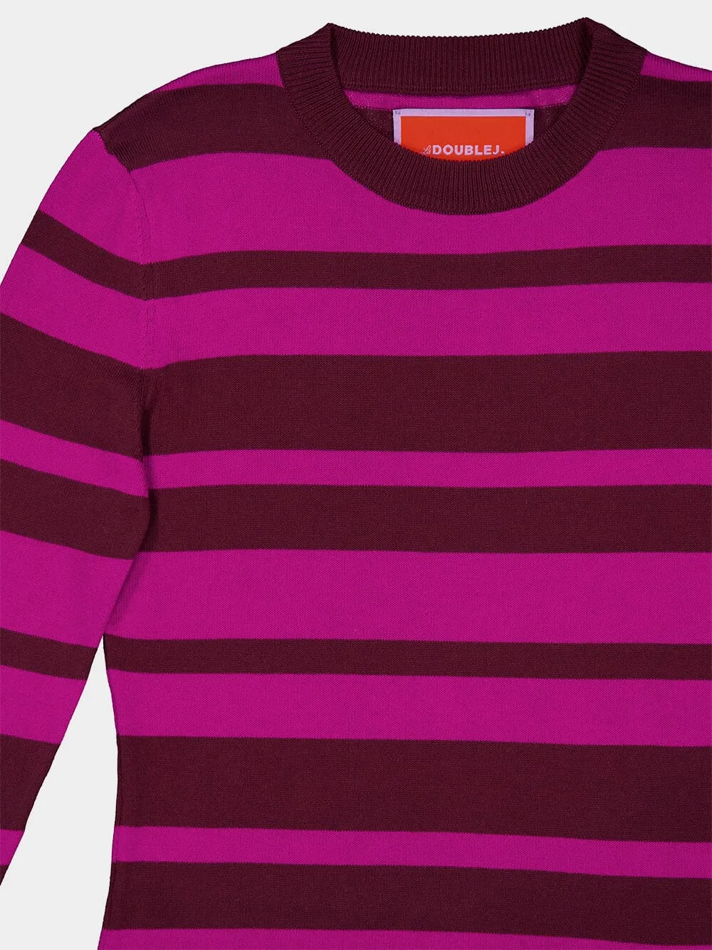 Fuchsia Cotton Cashmere Crew Top