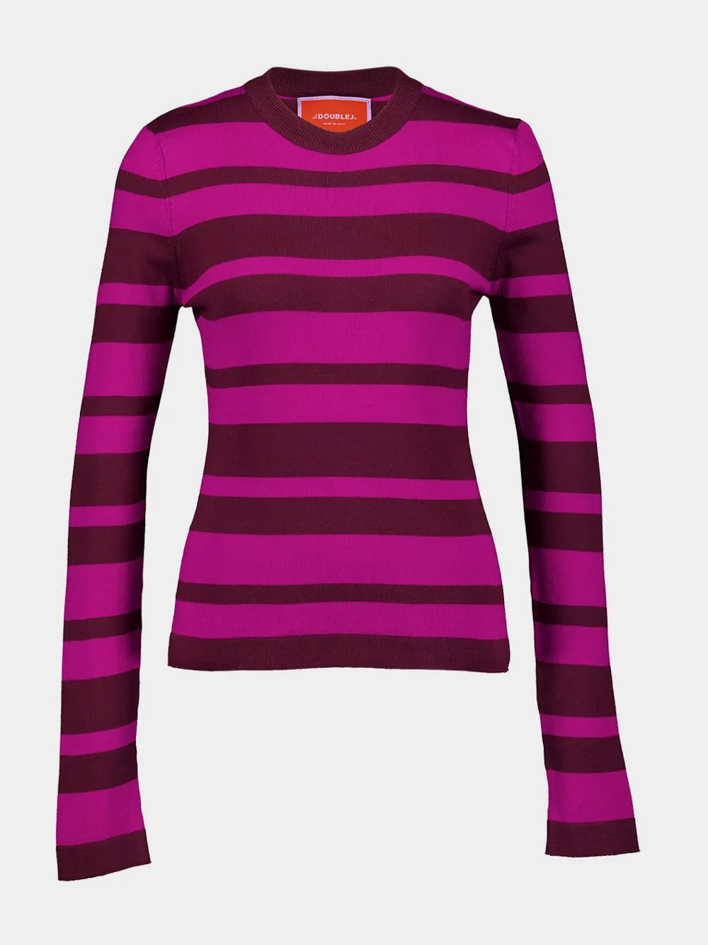 Fuchsia Cotton Cashmere Crew Top