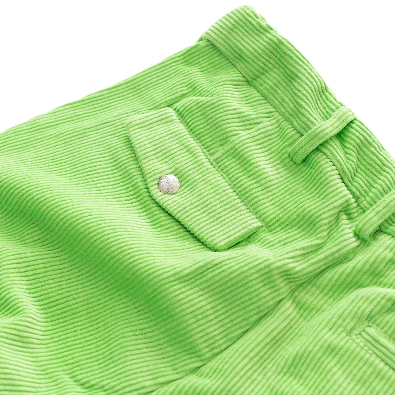 fucking awesome pleated corduroy chinos (lime green)
