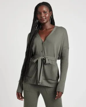 Georgie Tunic Cardigan by Splendid | Soft Vintage Olive Branch