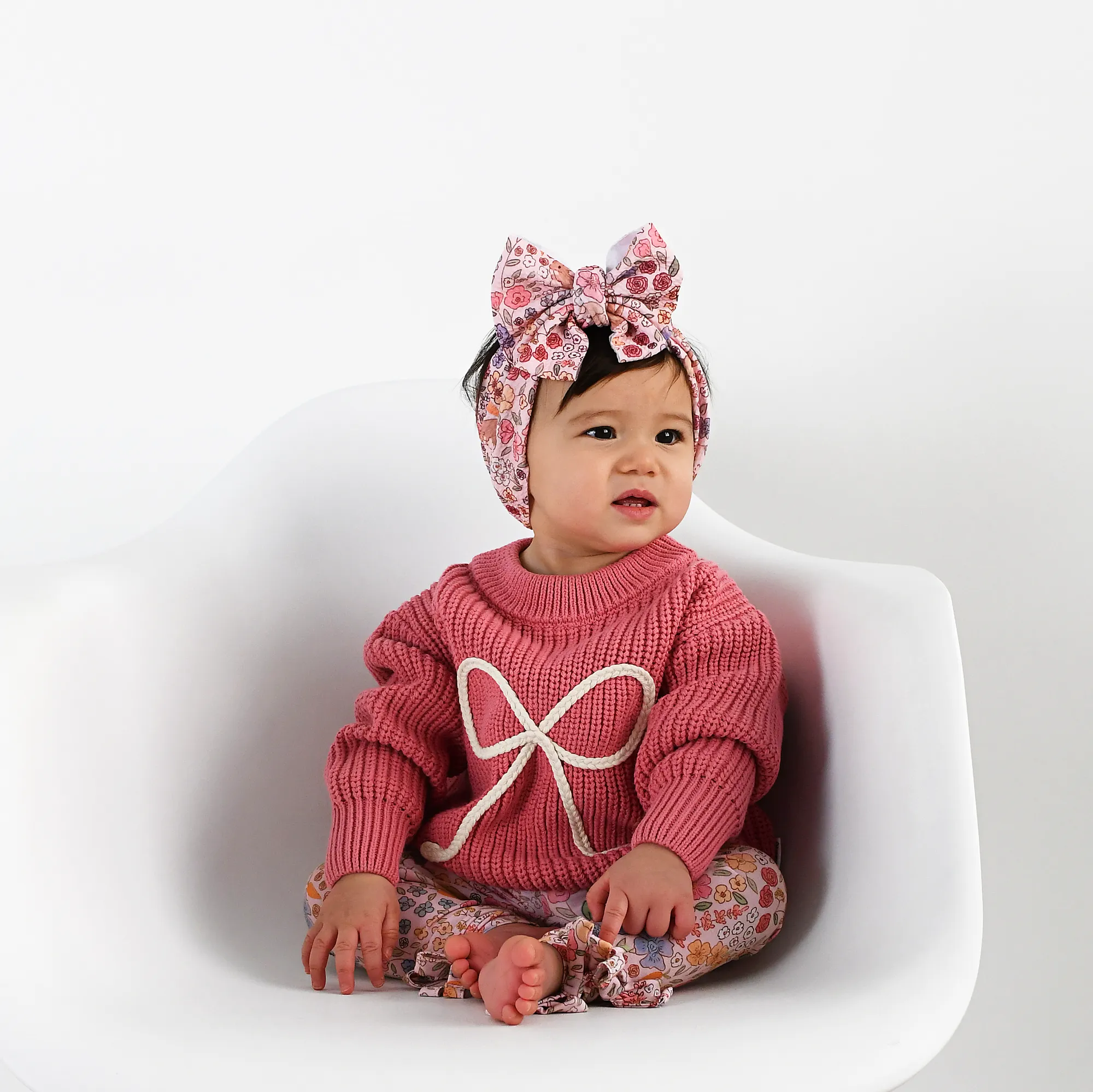 Gigi and Max - Meadow Floral Bunny Bow Leggings Bamboo Easter Spring Outfit