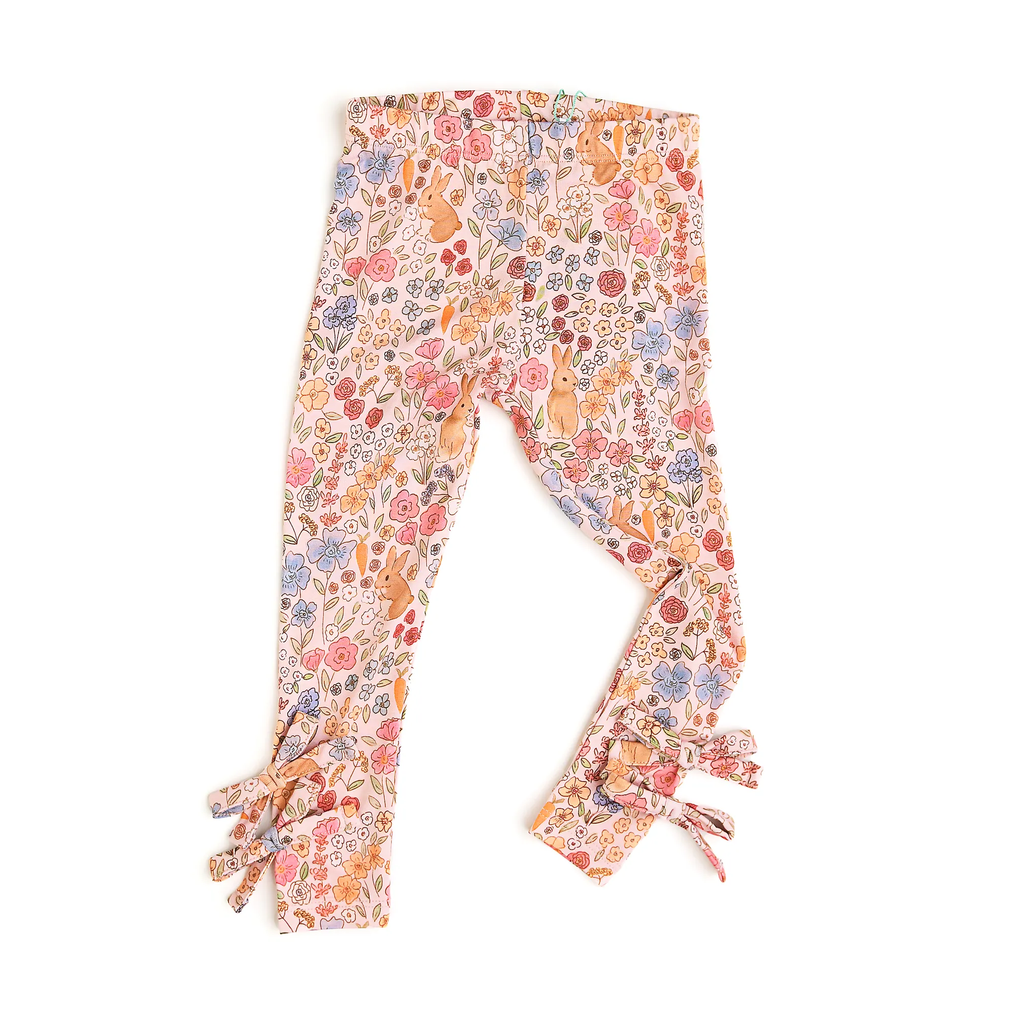 Gigi and Max - Meadow Floral Bunny Bow Leggings Bamboo Easter Spring Outfit