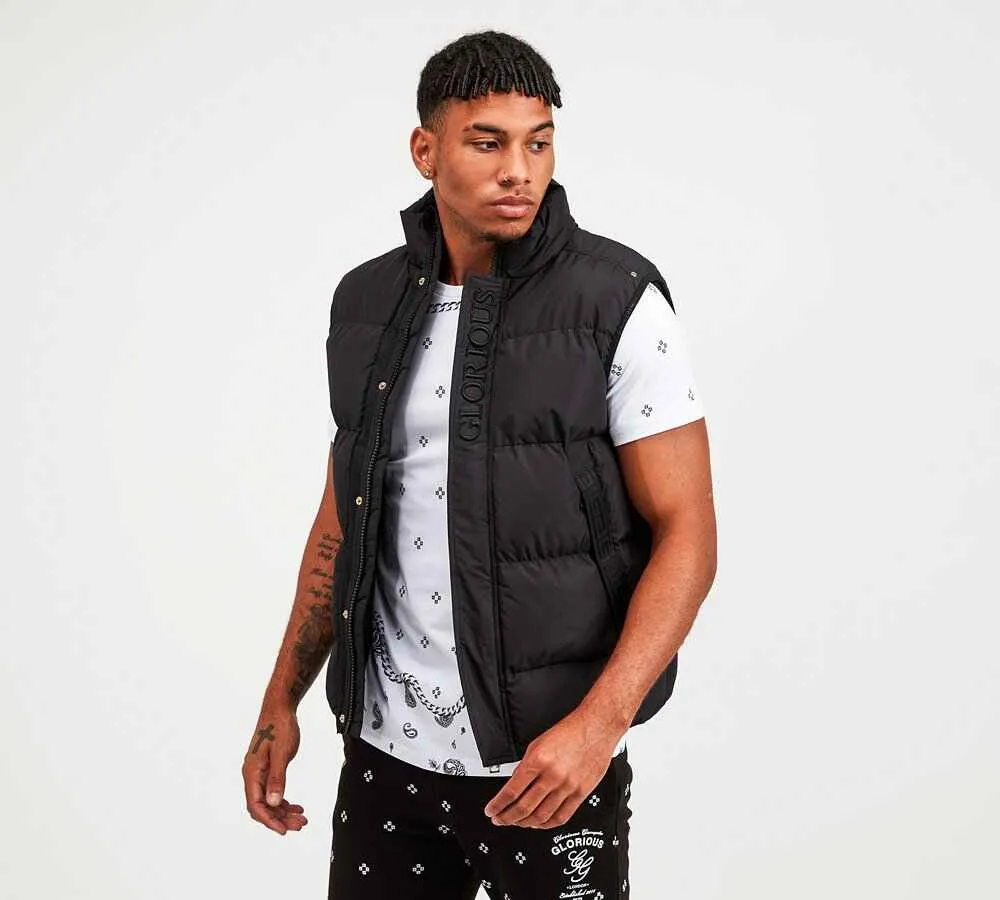 Glorious Gangsta Omarez Puffer Gilet Black