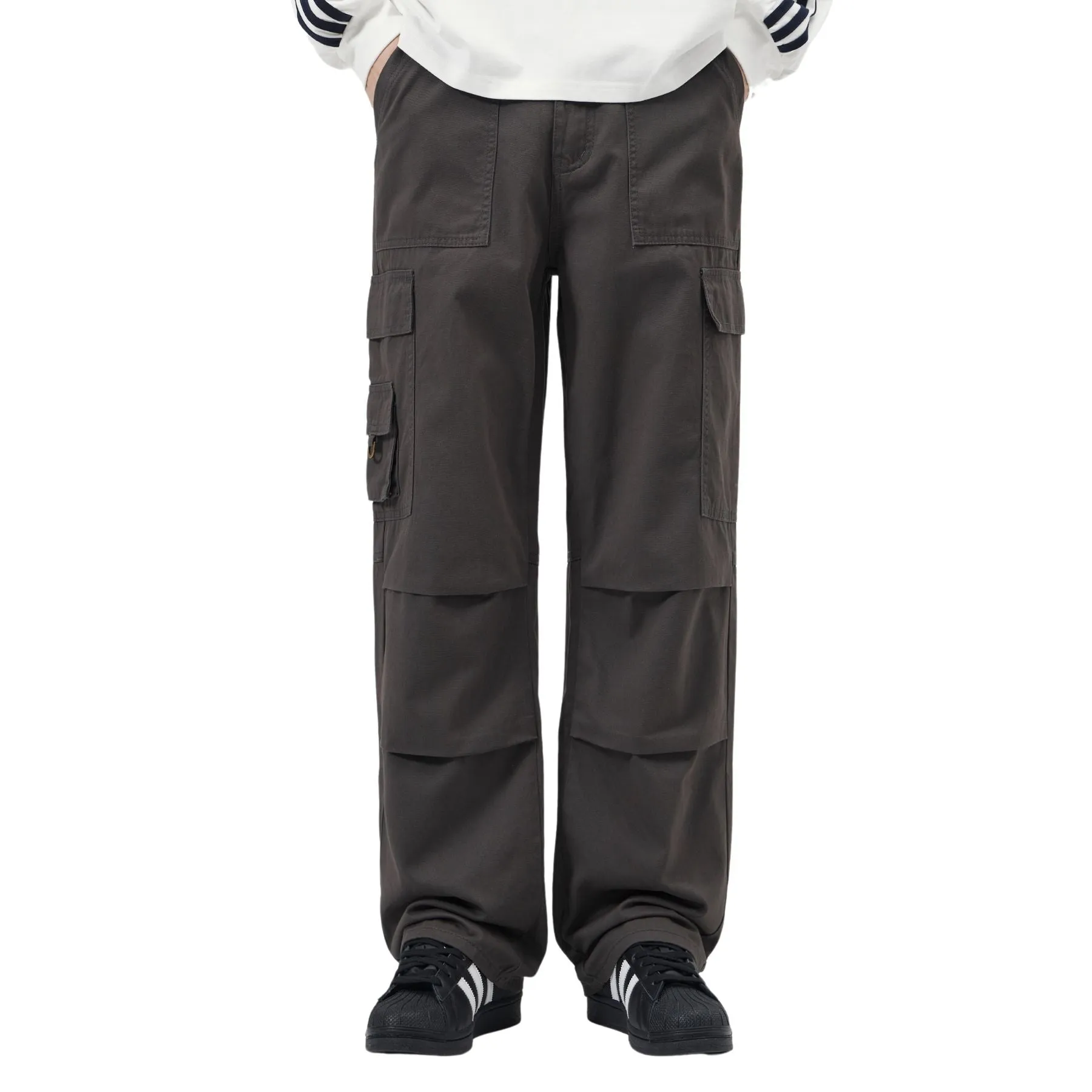 Guys Straight Leg Casual Parachute Pants