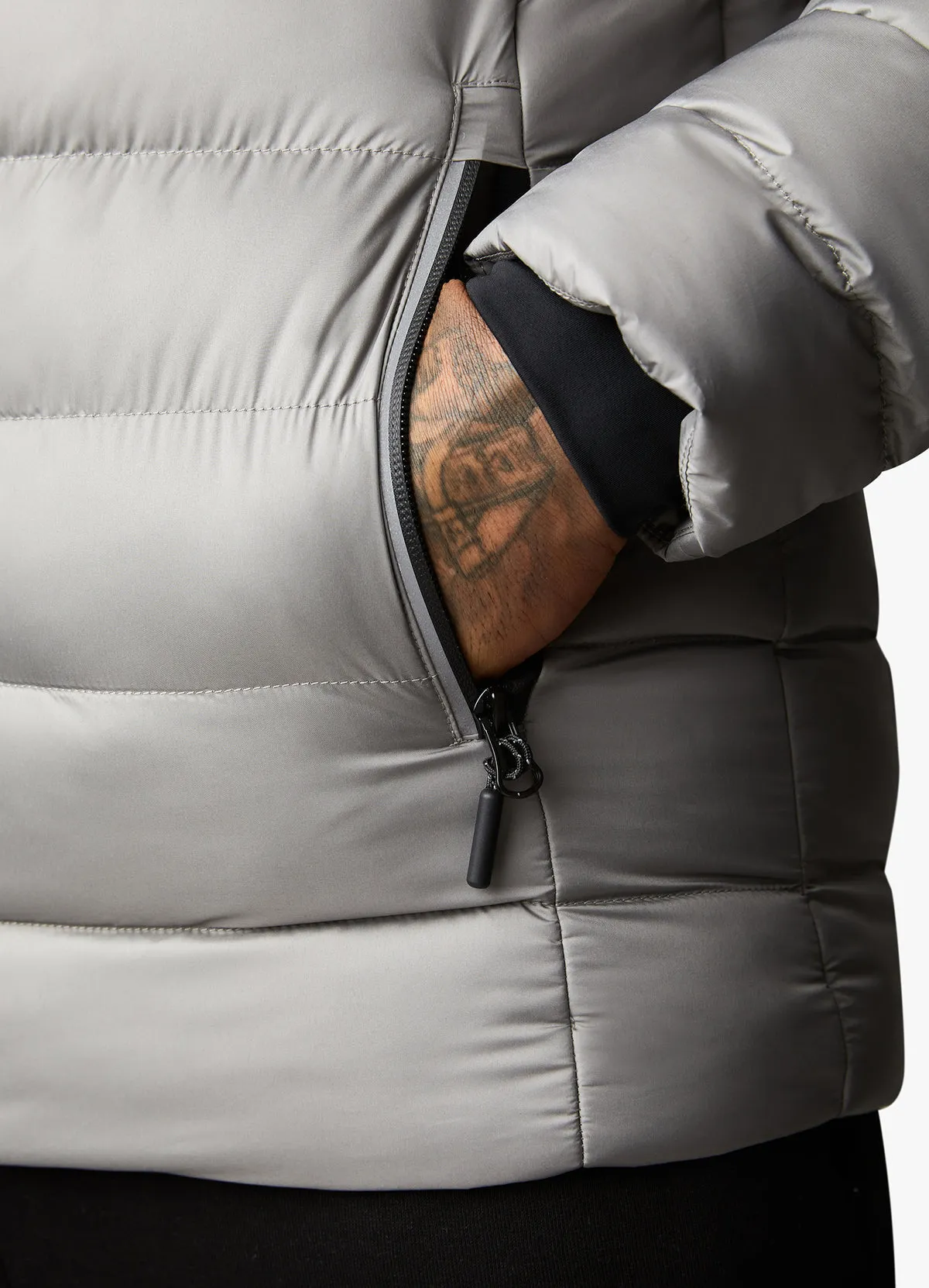 Gym King Reflect Puffer Jacket Dark Grey