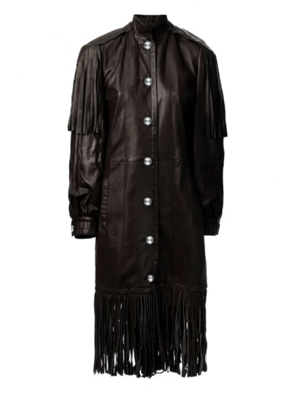 Halloween Fringe Leather Coat for Women